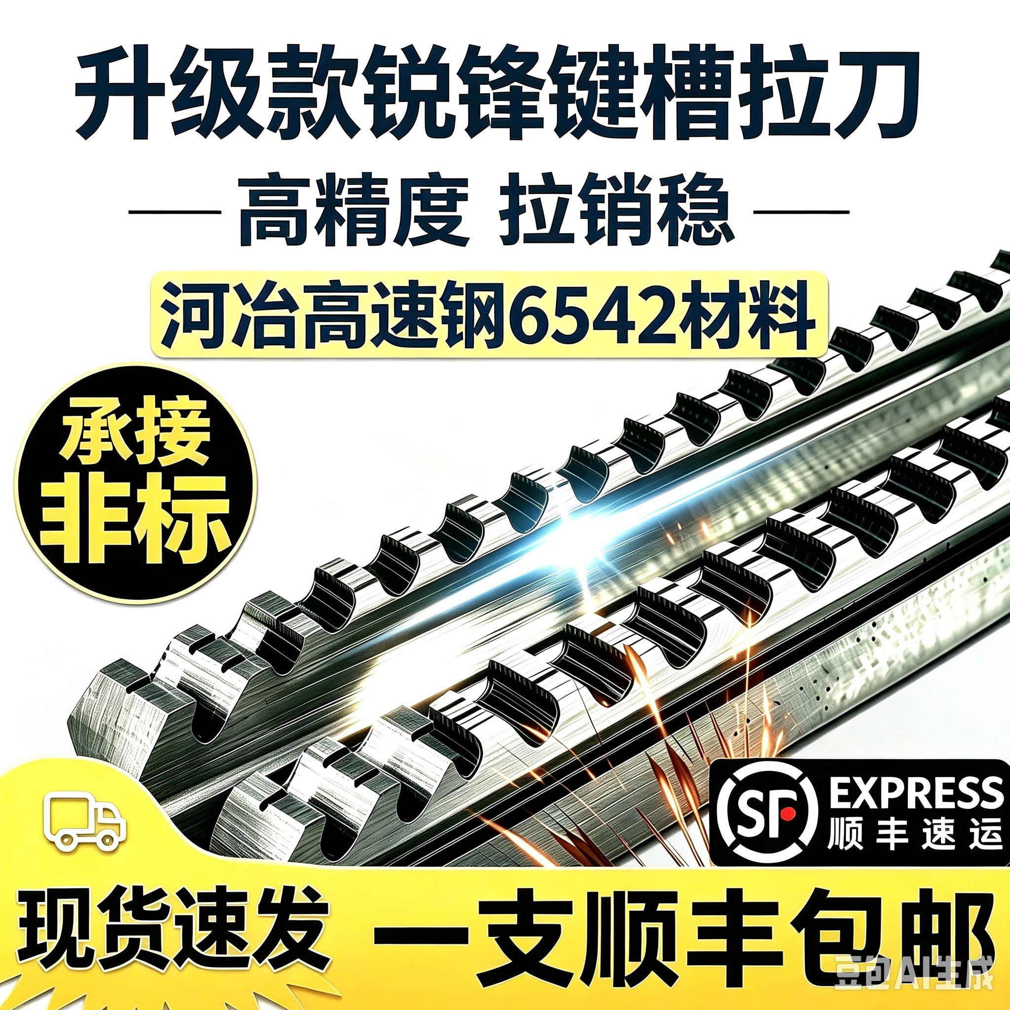 中天键槽拉刀倒角拉长拉槽刀