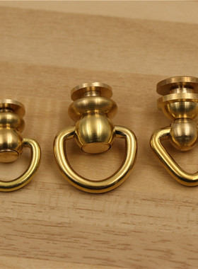 纯铜带环旋转和尚头纯铜三角和尚头奶嘴钉手缝皮革五金箱包配件