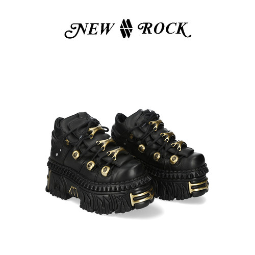 NewRock朋克厚底靴限定金属配色