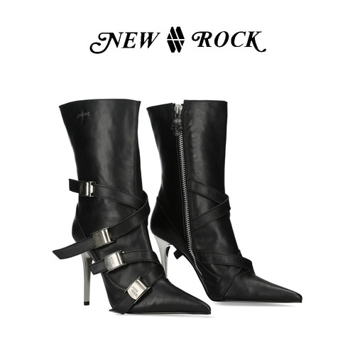 NEWROCK暗黑西部尖头靴