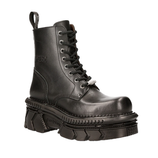 NewRock官方正品新品未来系列金属朋克厚底纯白马丁靴短靴多色