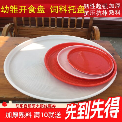 雏鸡开食盘鸡鸭鹅加厚熟料开口盘