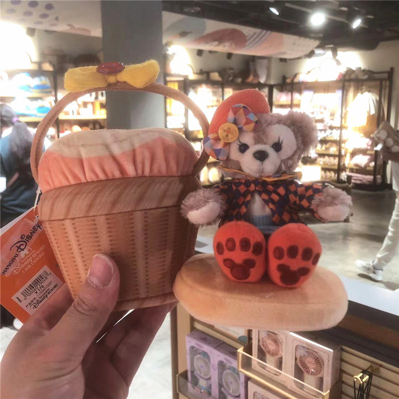 迪士尼手作雪莉玫篮子毛绒装饰品