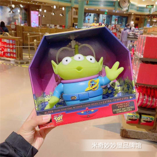 上海迪士尼国内代购玩具总动员三眼外星人发声发光可动玩偶玩具