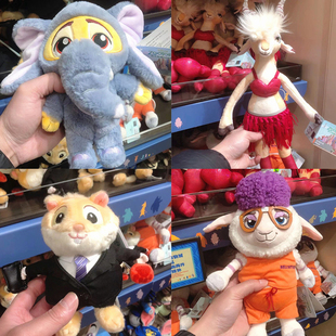上海迪士尼代购 疯狂动物城芬尼克坏绵羊旅鼠夏奇羊毛绒公仔玩偶