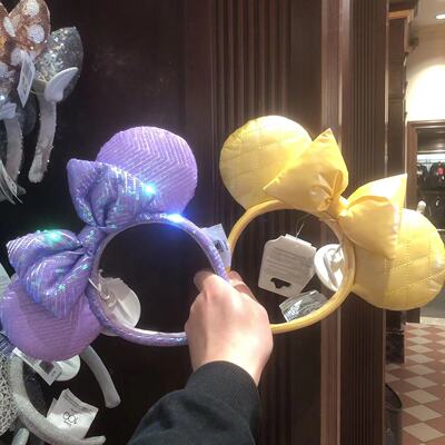 迪士尼皮质亮片发箍米妮园区