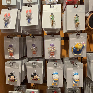 上海迪士尼代购 胖警官朱迪尼克米奇唐老鸭卡通立体冰箱贴磁贴