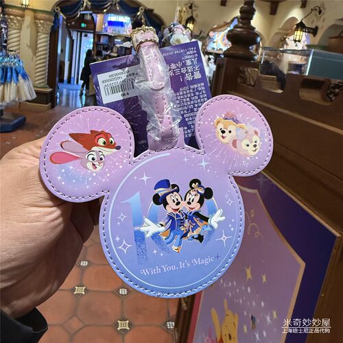 迪士尼10周年限量米奇米妮行李牌