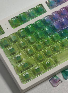 【幻彩冰晶透】罗兰青玉PC透明雾透键帽磁轴键盘atk68 RX rs6 rs7