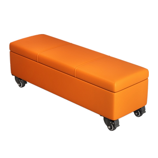 换鞋凳家用门口服装店沙发凳床尾储物箱长方形长条带轮收纳小凳子