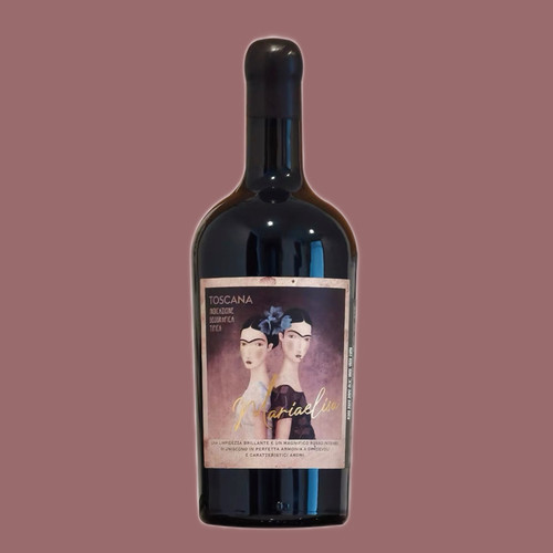 【艺术家插画酒标】意大利托斯卡纳进口干红葡萄酒 送礼生日蜡封