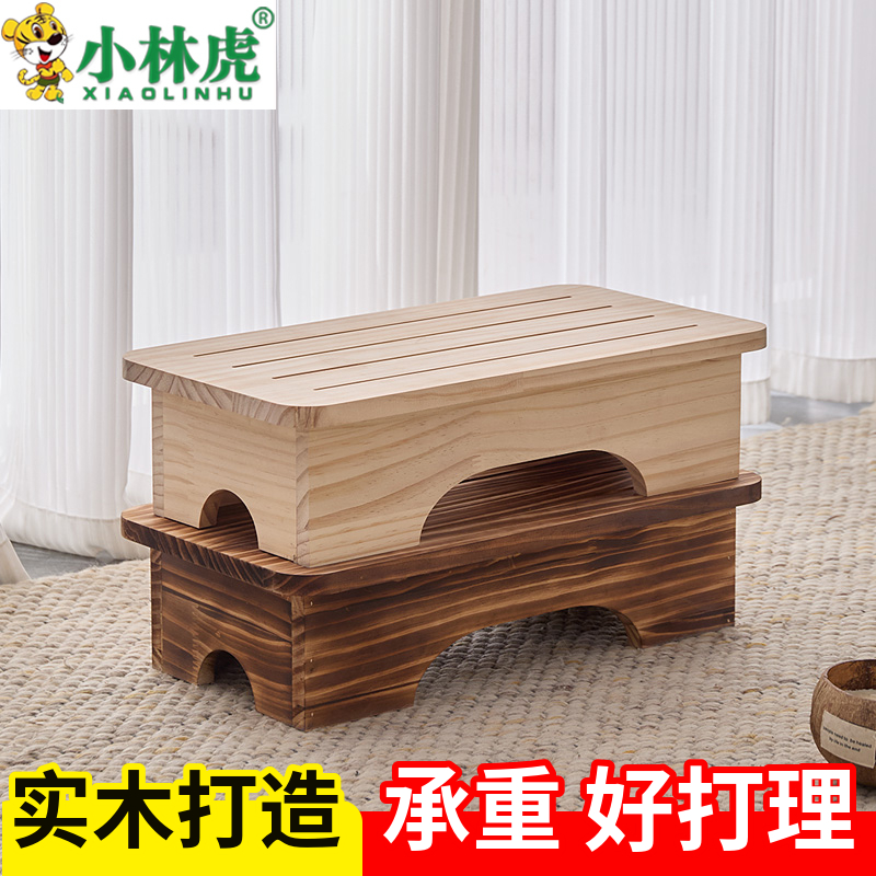 实木小板凳客厅办公室搁脚垫脚凳桌下踩脚凳实木凳板凳松木脚踏凳