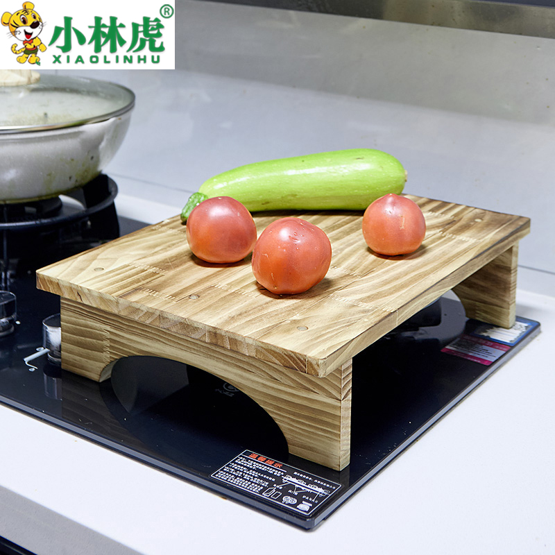 纯手工实木电磁炉灶台盖板厨房置物架液化天然气煤气灶燃气灶支架