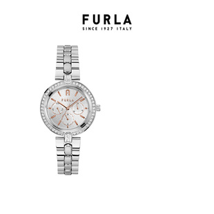 FURLA芙拉LOGO LINKS系列钢带石英女士腕表36.5MM 节日礼物