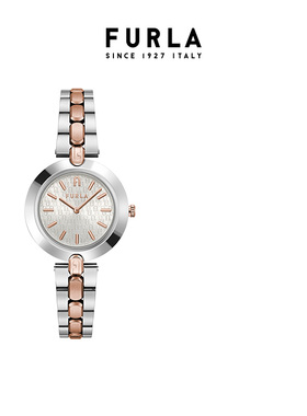 【节日礼物】FURLA芙拉LOGO LINKS系列玫瑰金石英女士手表34MM