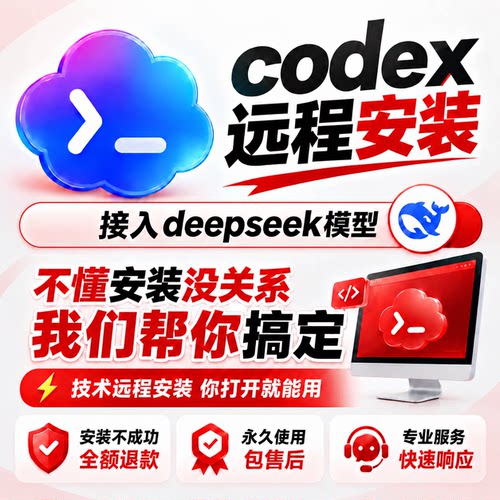 Code远程安装接deepseekV4模型/配置/win/mac/安装不成功包退款