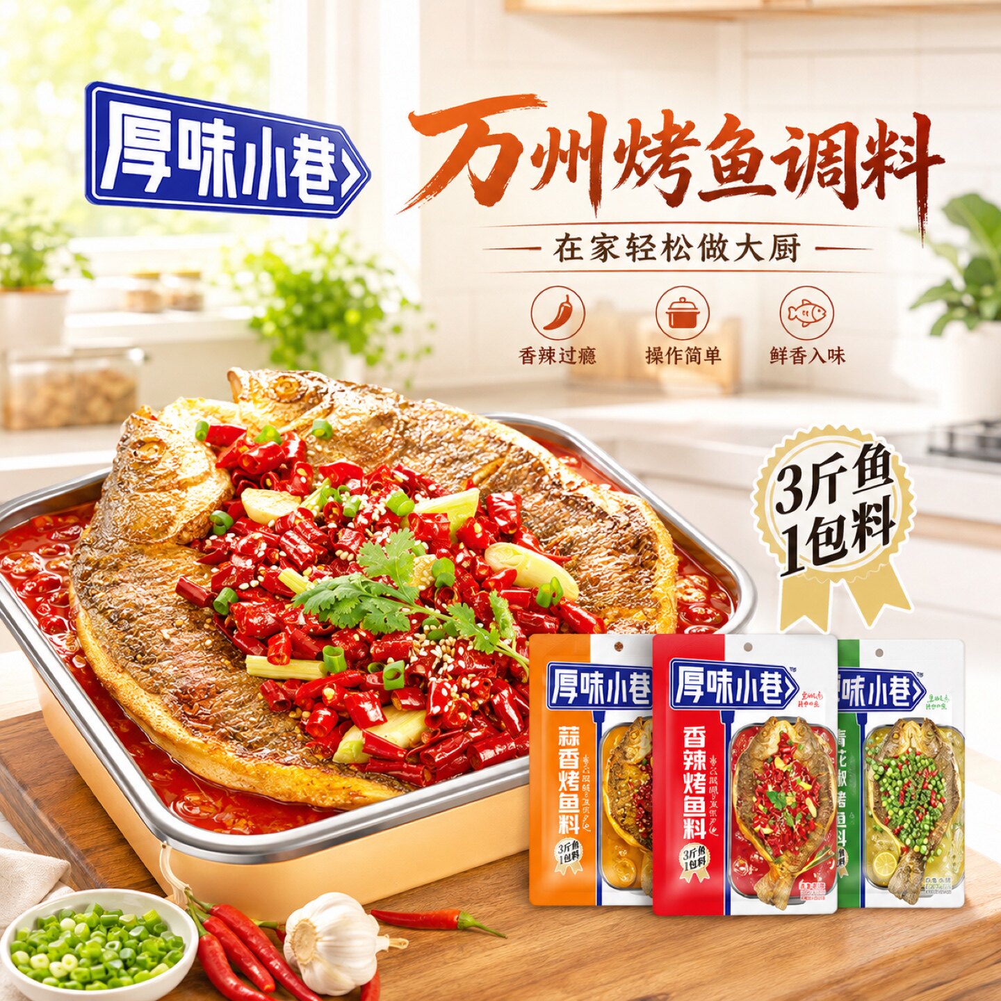 厚味小巷正宗重庆万州烤鱼调味料