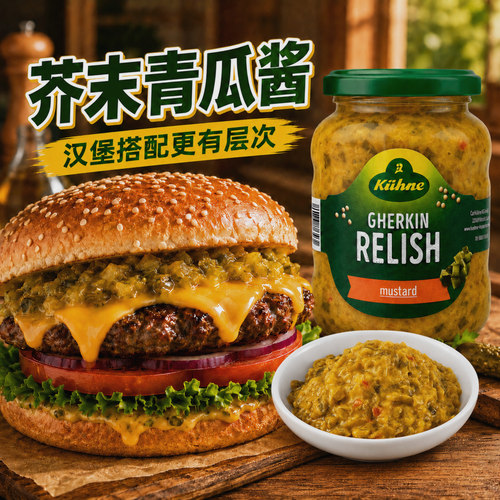冠利黄芥末青瓜酱Kuhne厚皮橙款