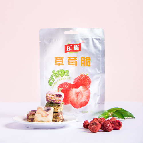 乐滋冻干草莓脆做雪花酥