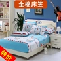 Giường cotton trẻ em phim hoạt hình dễ thương cho bé trai chăn ga gối đệm cho bé gái một mảnh 1.5 1,2m gối gối ba mảnh - Trang bị Covers ga chun trải giường	