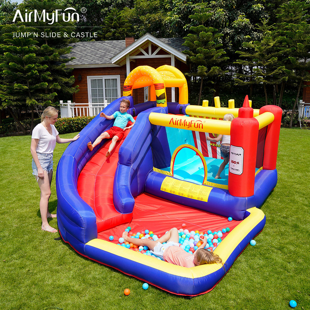 AirMyFun小型淘气屋蹦床充气牛津布跳床儿童室内城堡蹦蹦床玩具