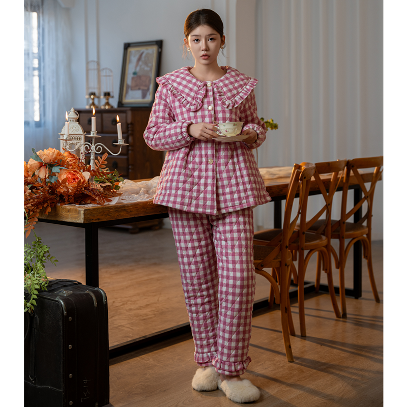 丹霞之星女纯棉夹棉家居服外穿