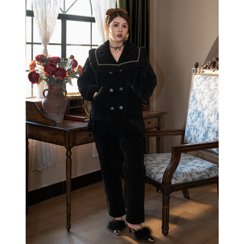 1大码冬天保暖家居服套装睡衣女胖妹妹雪尼尔三层夹棉加绒厚睡衣,女士内衣/男士内衣/家居服,睡袍/浴袍,淘宝优惠券,粉丝福利购,淘宝优惠卷