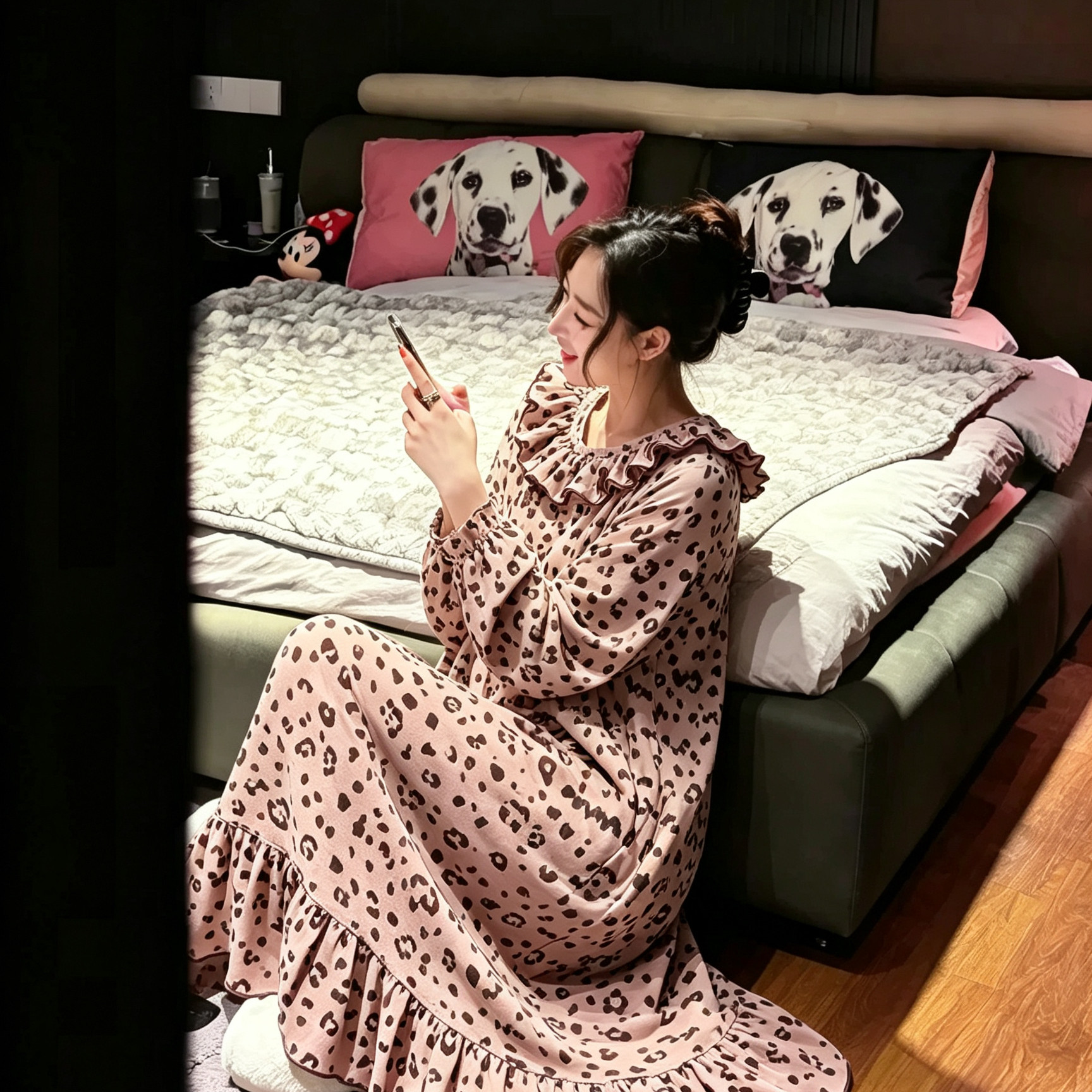 秋季女睡衣裙纯棉宫廷风加长睡裙