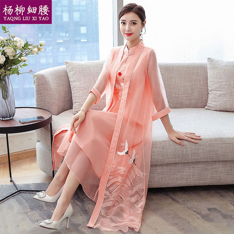 旗袍改良版2020新款中国风古风女装年轻款现代日常可穿唐装连衣裙