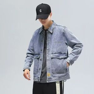 网络图新款牛仔衣夹克男气质2025外贸春季浅色外套1112-5-G08-P58图片