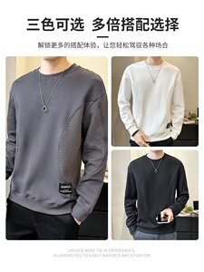 网络图春秋新款休闲圆领卫衣男青少年T恤打底衫 712-5-A125-P45图片