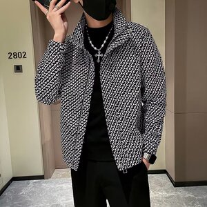 网络图夹克男潮流休闲上衣秋冬潮牌痞帅炸街外套712-5-786-P75图片