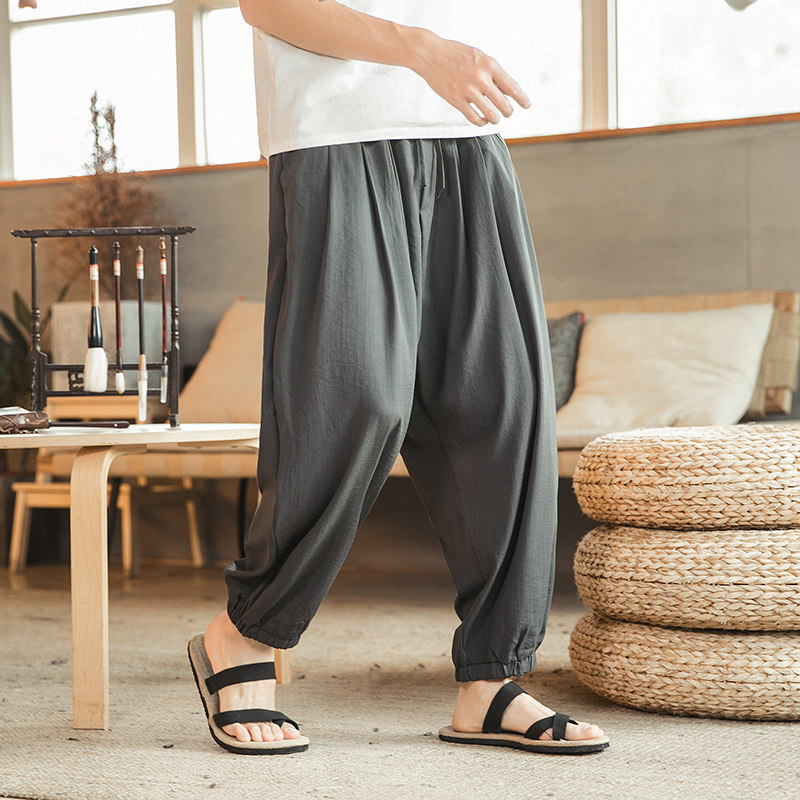 2023春秋季风仿薄款休闲裤宽松阔腿灯笼裤XZ712-5-DK93-P50，男装休闲裤，星座1112-5（原712-5）