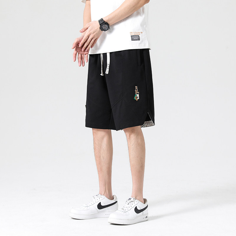23夏季新款男士冰丝纯五分沙滩短裤运动休闲裤XZ712-5-K606-P40图片