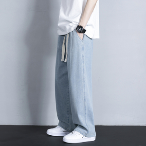 23春季新款牛仔裤男宽松直筒薄款休闲牛仔长裤XZ712-5-870-P40图片