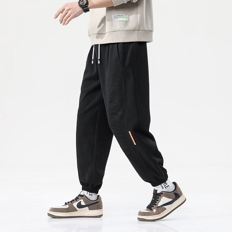 2023春秋新款白底卫裤男宽松运动裤青少年束脚裤XZ712-5-2280-P50图片
