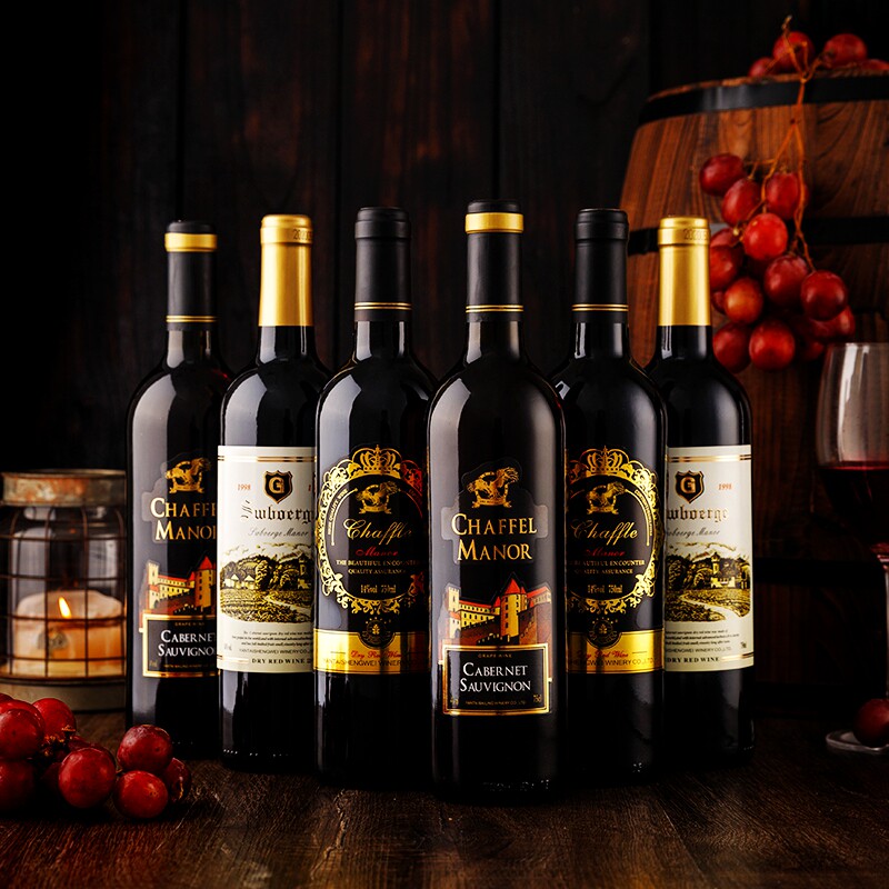 喆斐尔14度法国原酒进口干红葡萄酒国产甜红酒套餐组合