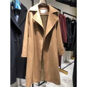 高端新品 外套 100%骆驼绒水波纹中长款 2026秋冬季 气质奢华manuela