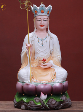 陶瓷地藏王菩萨像家用供奉摆件