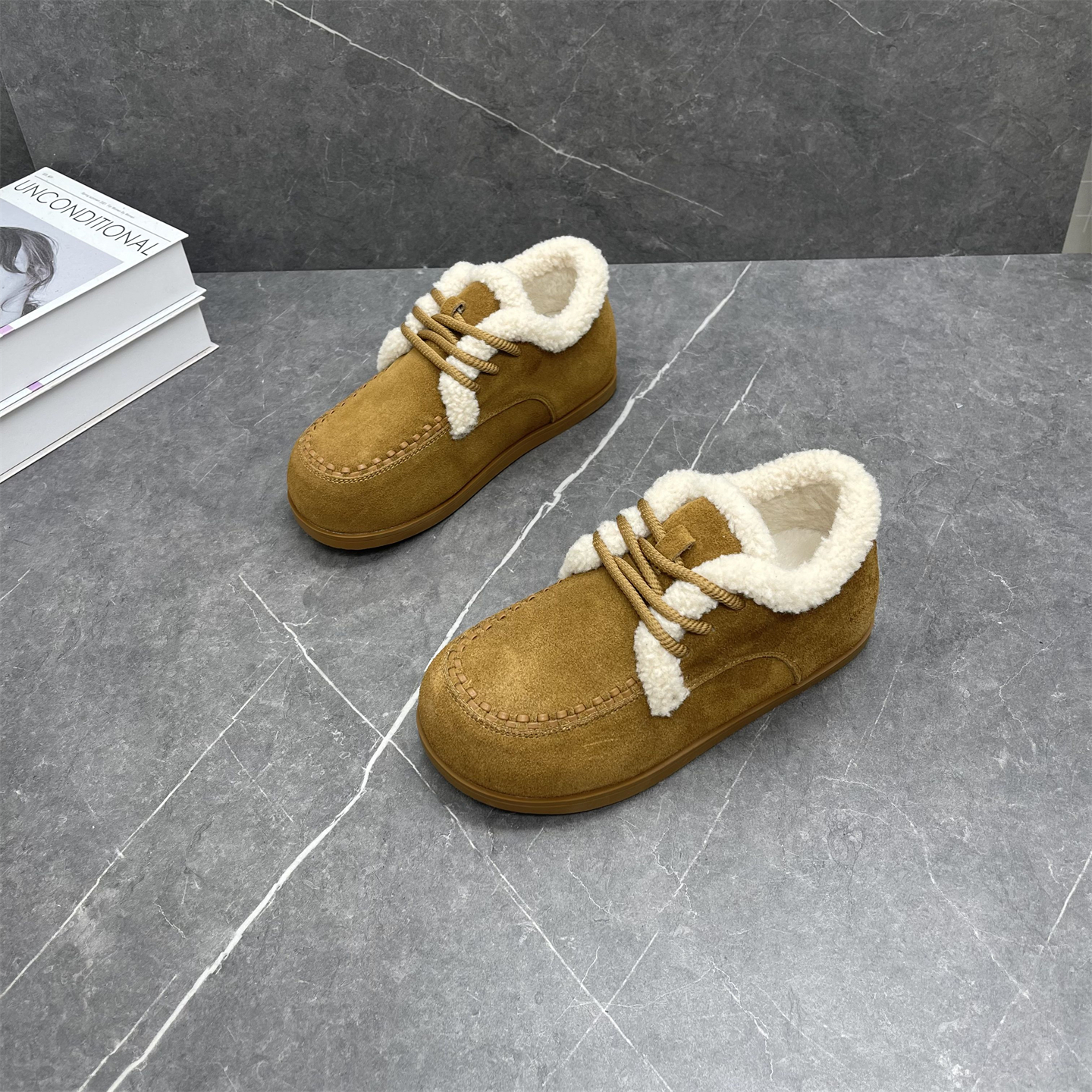 真皮加绒保暖雪地靴女2025年冬季