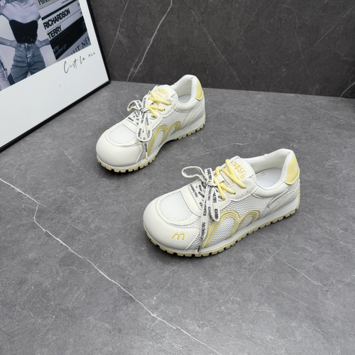 夏季网面透气真皮厚底阿甘女鞋