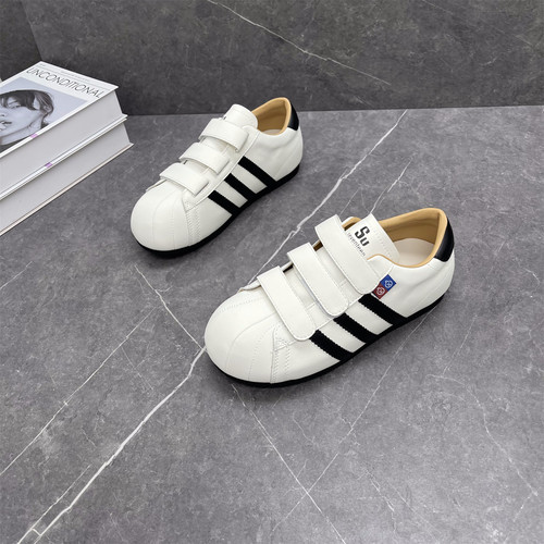 真皮厚底德训鞋女2025秋季新款