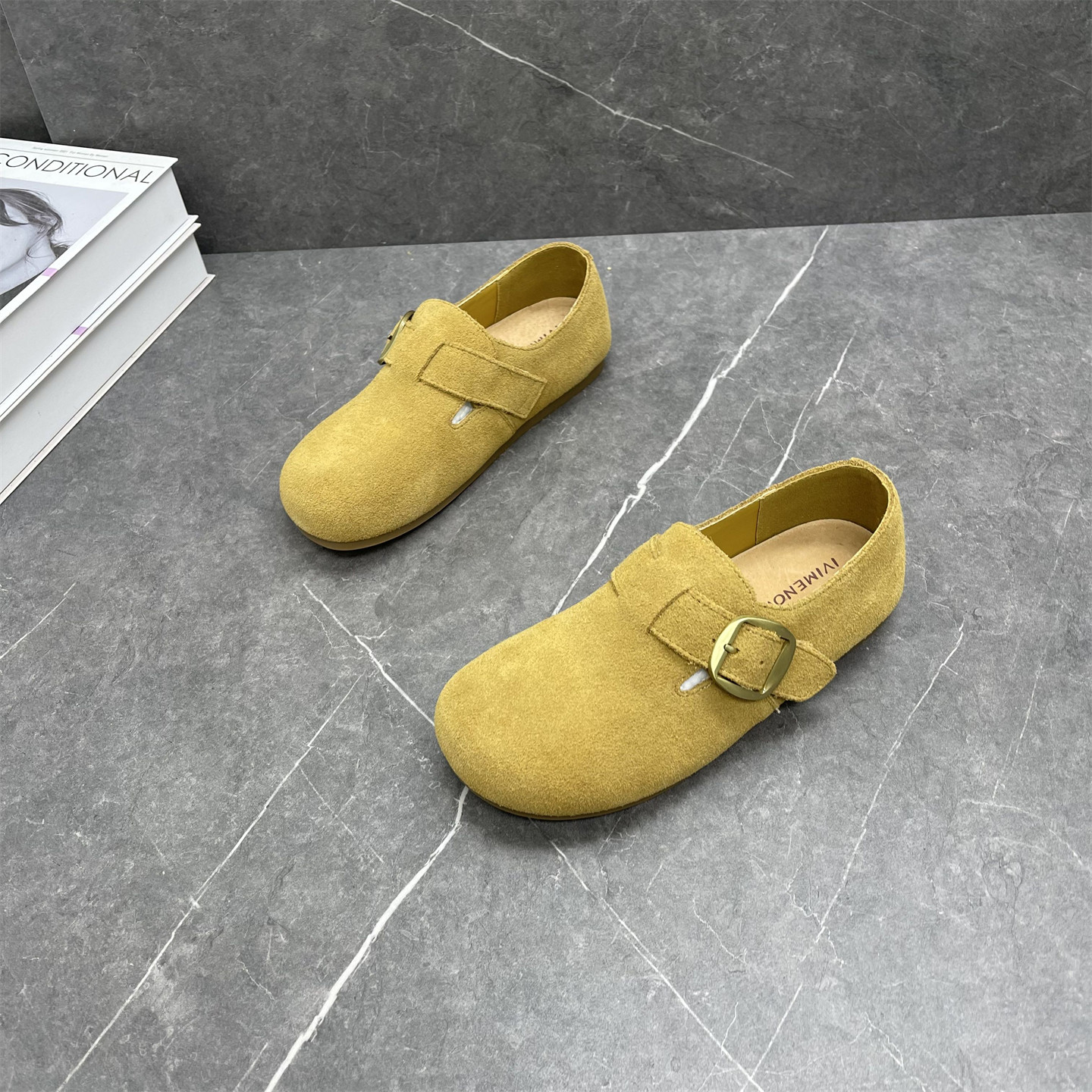 真皮勃肯鞋女2026春新款平底乐福鞋软底舒适豆豆鞋一脚蹬休闲单鞋,女鞋,勃肯鞋/软木鞋,淘宝优惠券,粉丝福利购,淘宝优惠卷