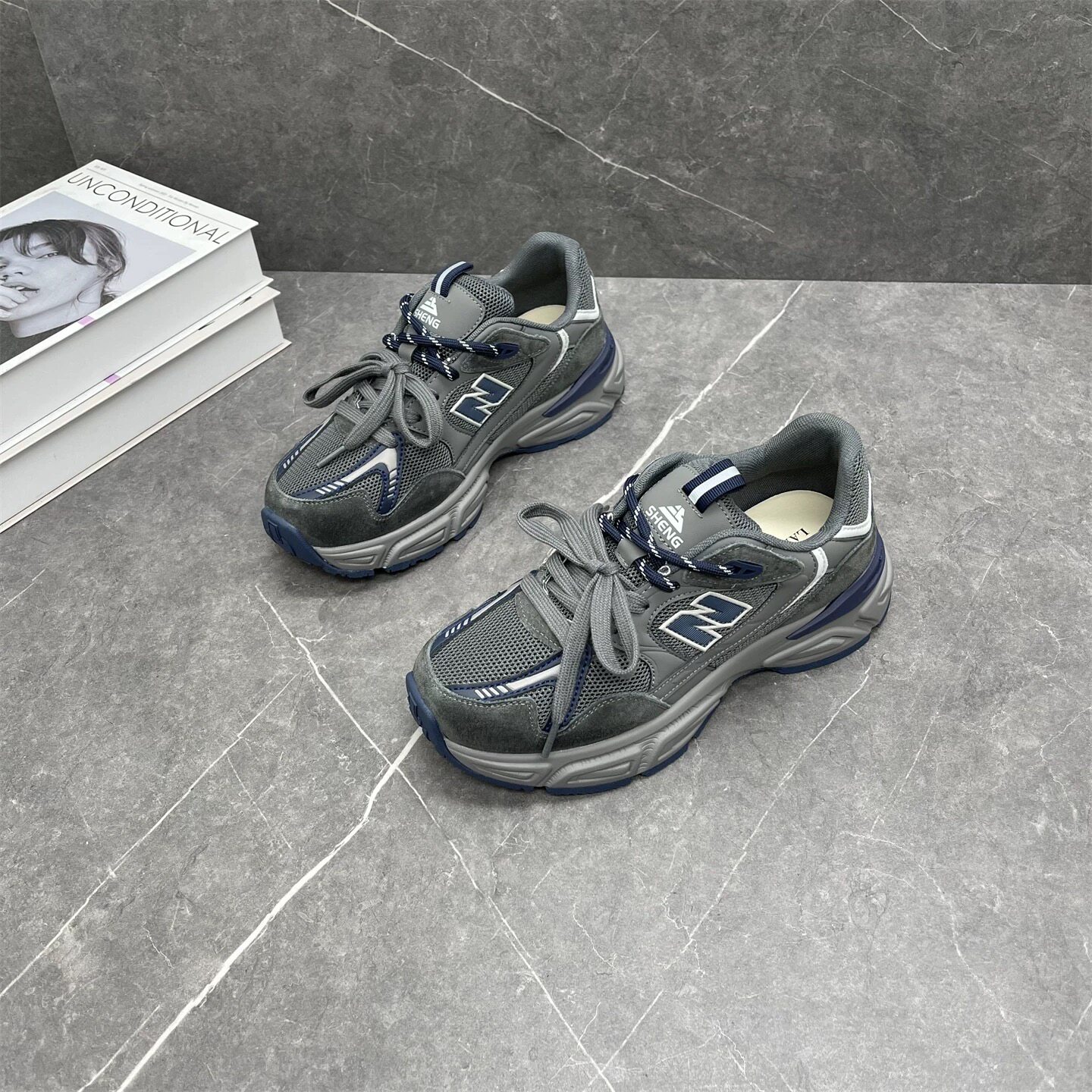 真皮复古防滑老爹鞋女2026春季新款厚底百搭休闲运动鞋轻便跑步鞋