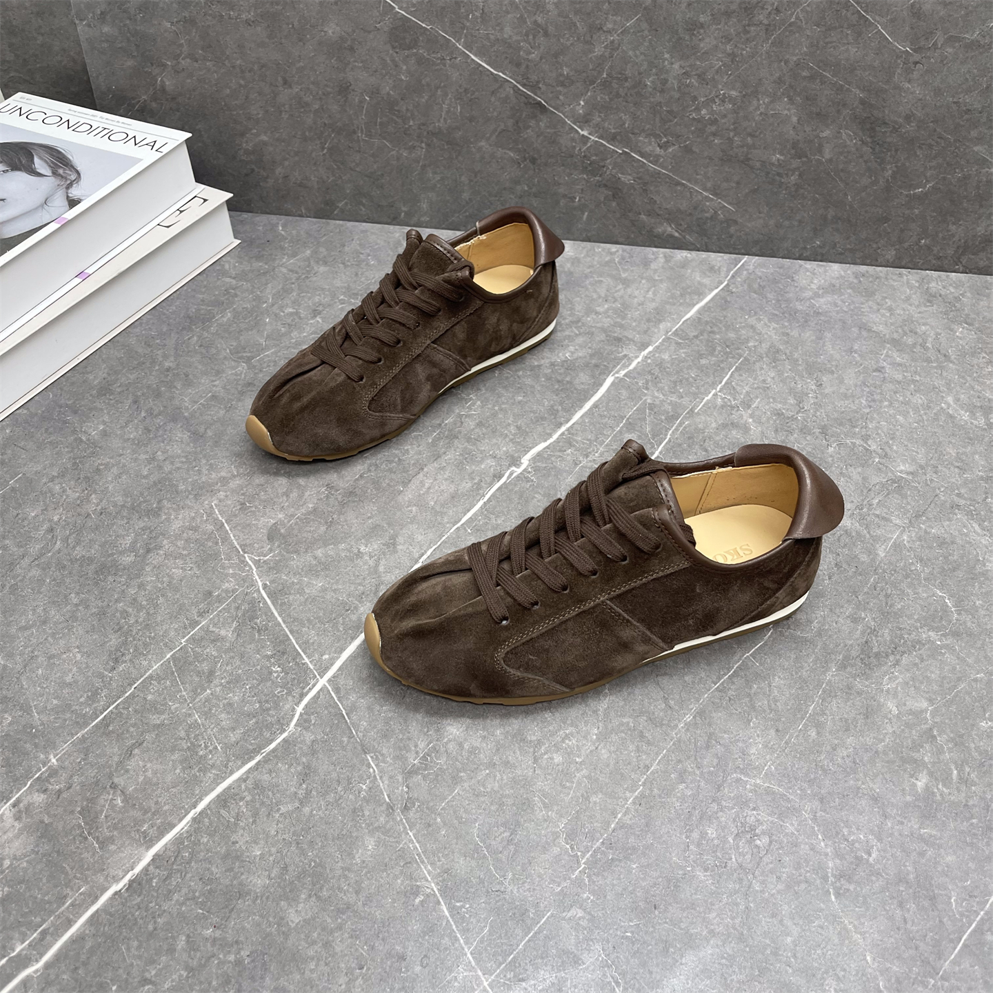 真皮软底德训鞋女2025年秋季新款