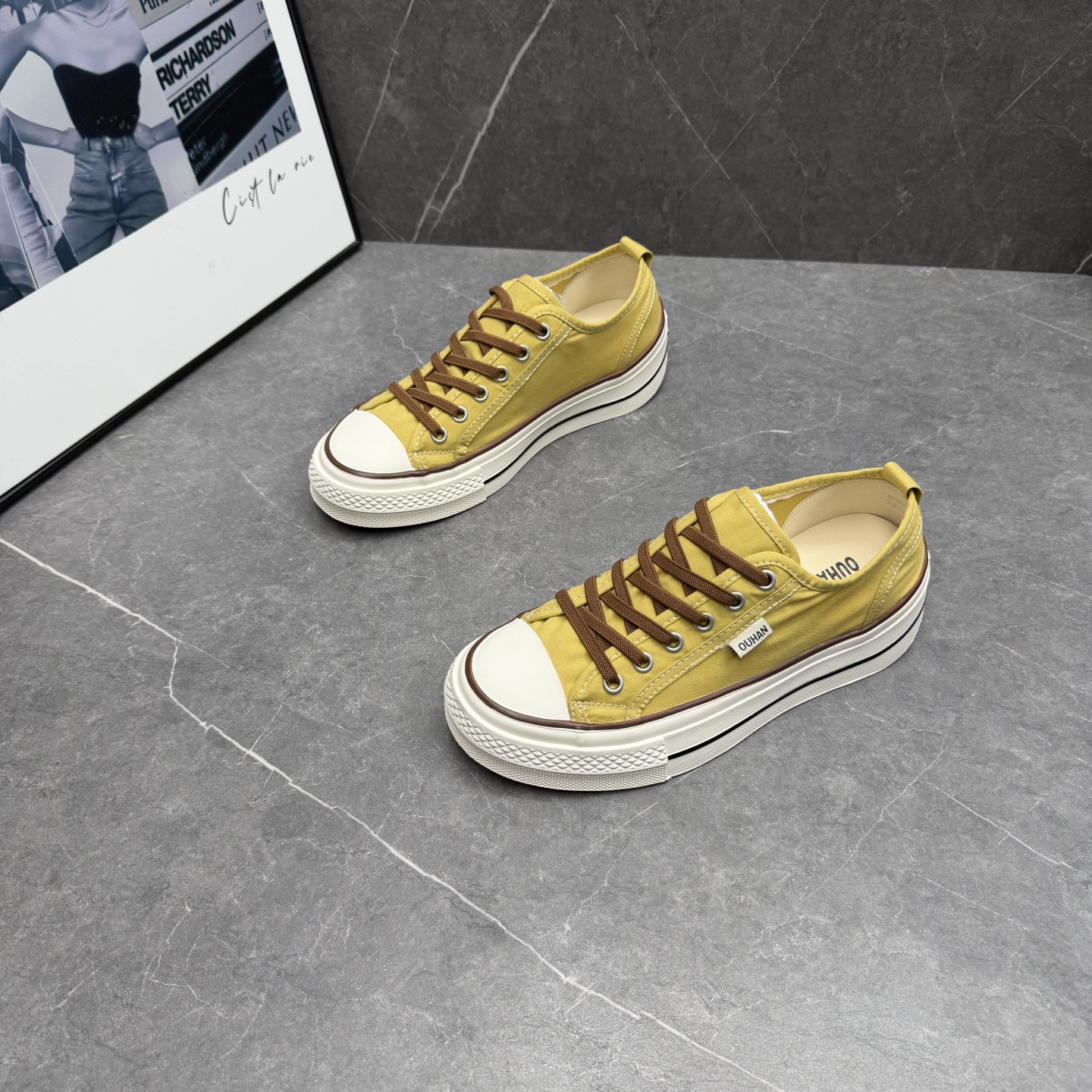 薄款透气帆布鞋女2026年春夏新款时尚百搭一脚蹬软底舒适休闲板鞋