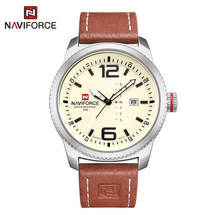 正品naviforce 9063军表运动手表男士石英表学生手表男性真皮手表