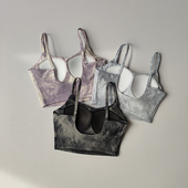 扎染运动内衣女聚拢跑步防震瑜伽健身文胸外穿美背吊带普拉提背心