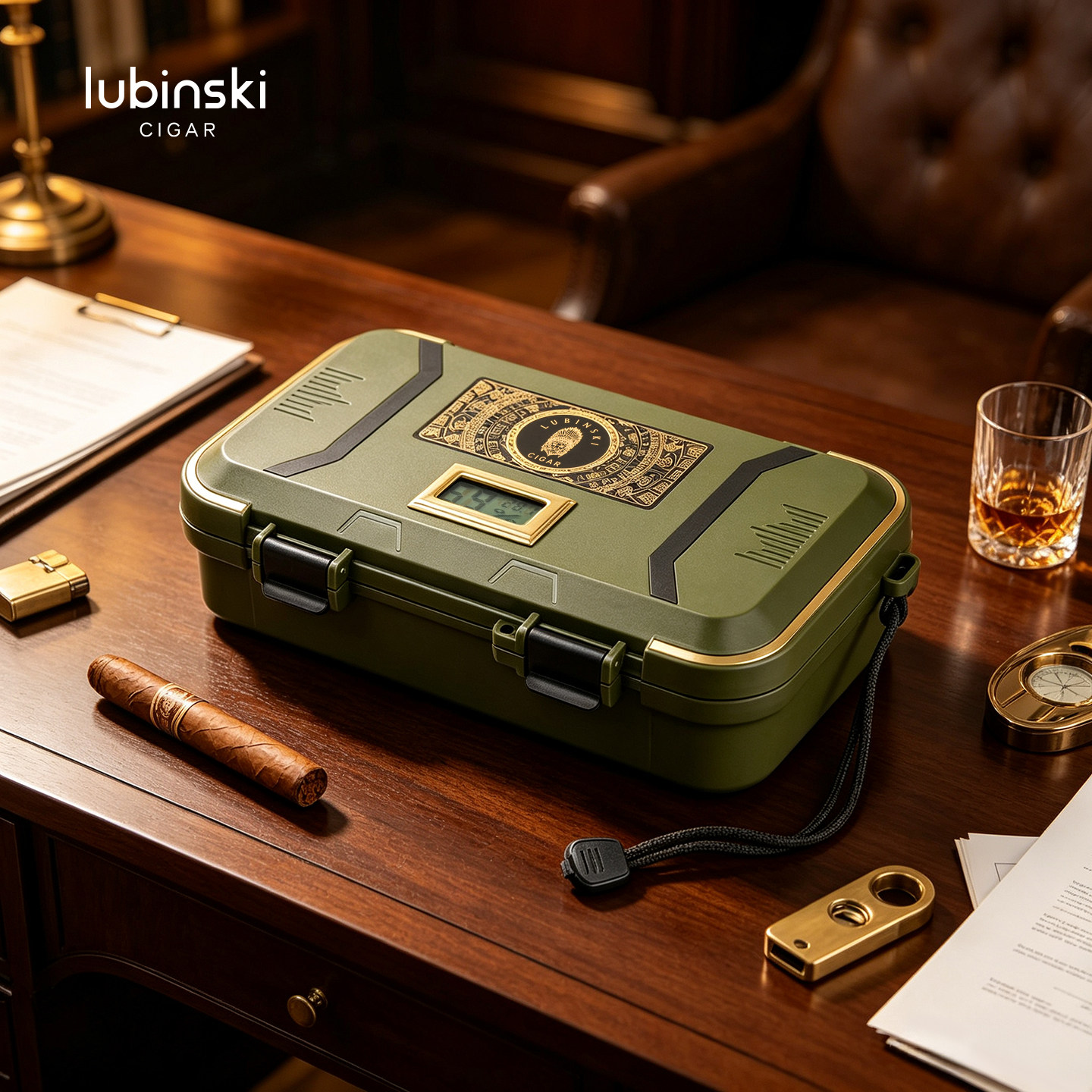 LUBINSKI鲁宾斯基雪茄盒便携10支装塑料密封保湿旅行轻便抗震防撞