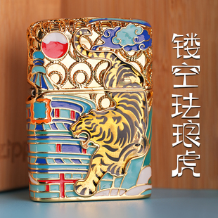 zippo正版打火机 新年礼物金虎创意彩印正品防风煤油火机男士送礼